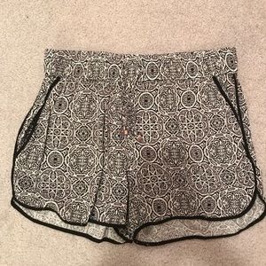 Soft Black & White Pattern Shorts